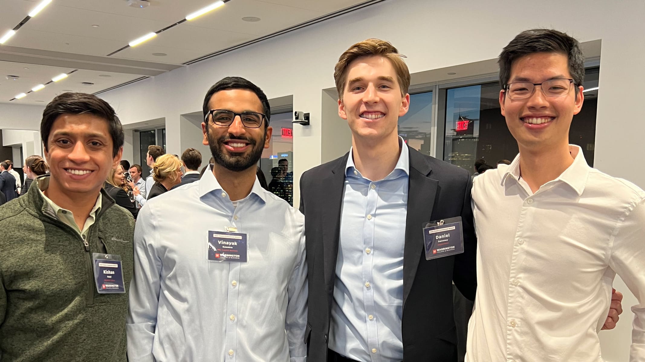 Four attendees at the 13th Annual NYC Gathering of the Gator Finance Professional