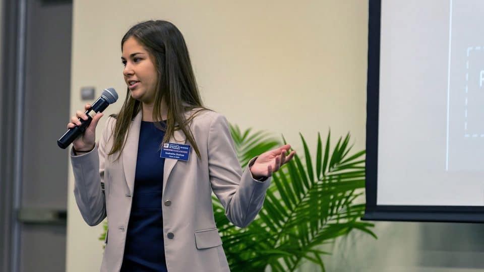 GSIF student pitches to the UF Advisor Network in October 2019