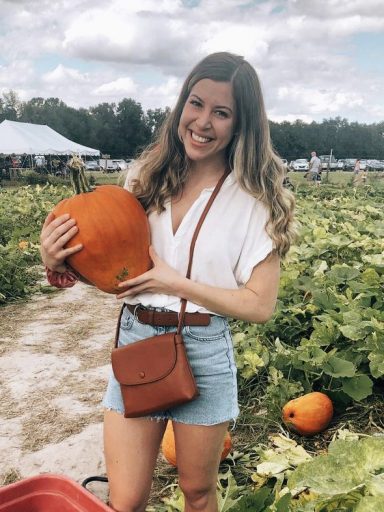 Rachel Ramm at a pumpkin patch