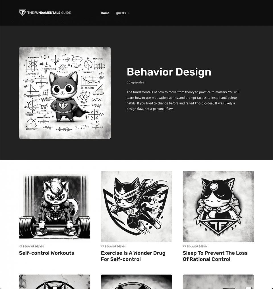 Behavior Design Screenshot