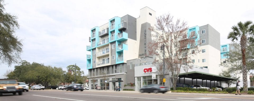 CVS with apartments above it