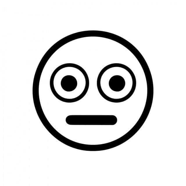 Illustration of a concerned emoji