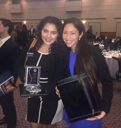Cassidy and Jackie at the FLA induction ceremony in 2016