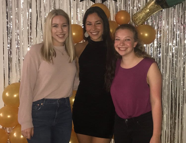 Michelle, Jackie, and Maddy at a social event