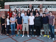 Students at the University of Florida Corner