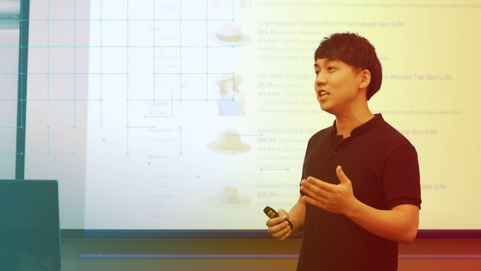 Sang Kyu Park presenting his research paper