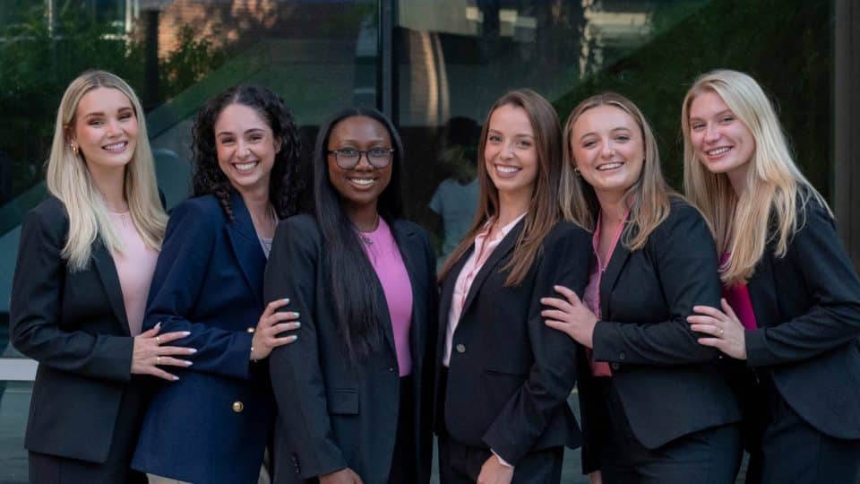 The six leaders for the Women's Real Estate Society