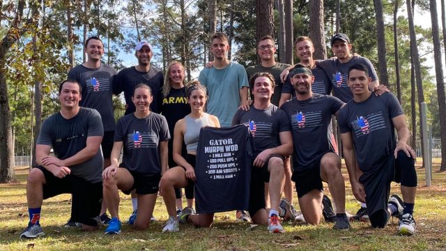 UF MBA Veterans Association members gathered for a Murph Workout