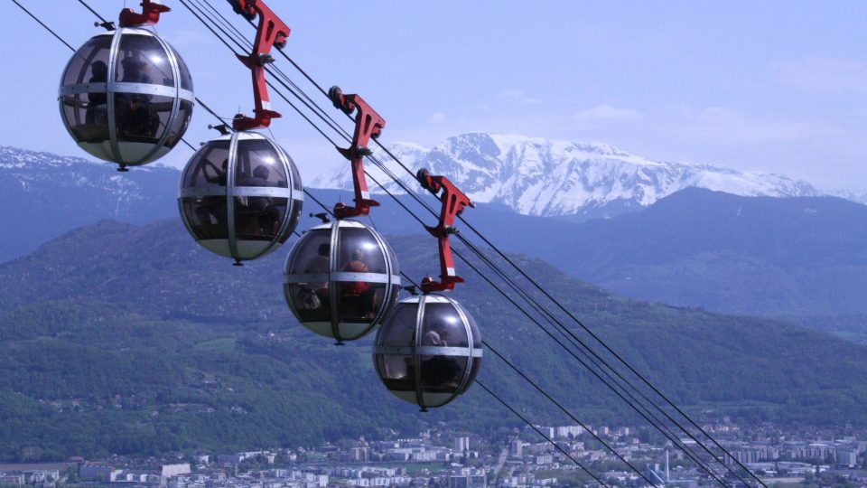 Grenoble, France cable cars