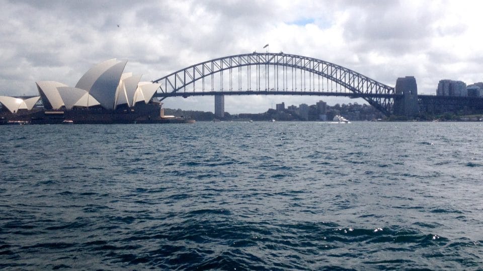 The Sydney Opera House and Harbour Bridge in Australia