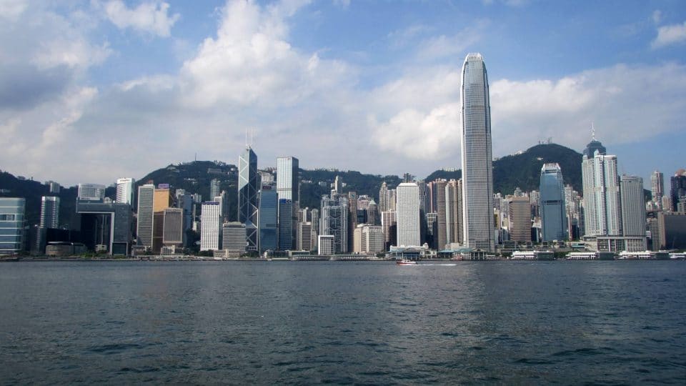 Hong Kong skyline across the water