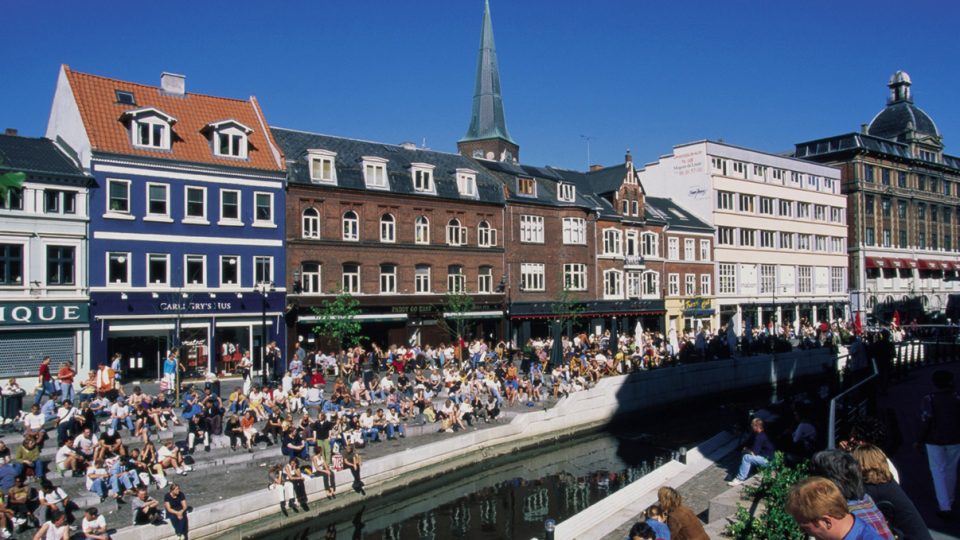 Canal Street in Aarhus, Denmark