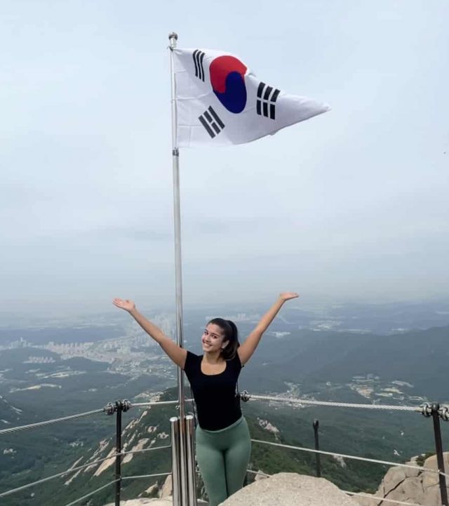 Student, Ashna, in South Korea.