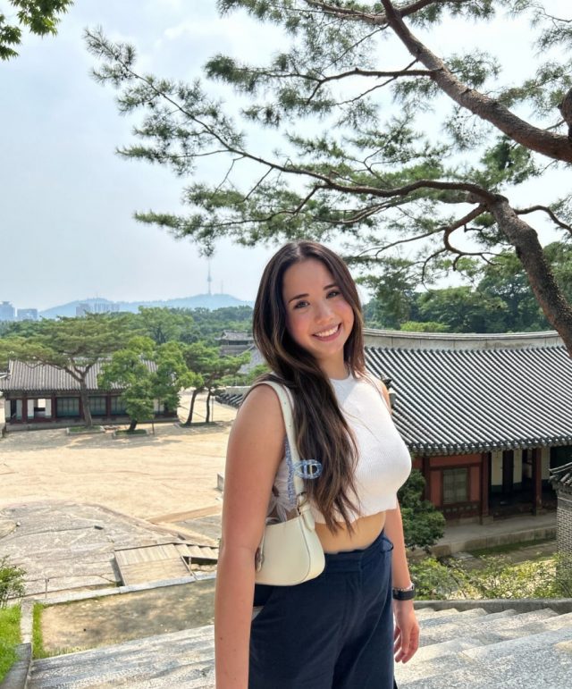 Student, Makenzie, in South Korea.