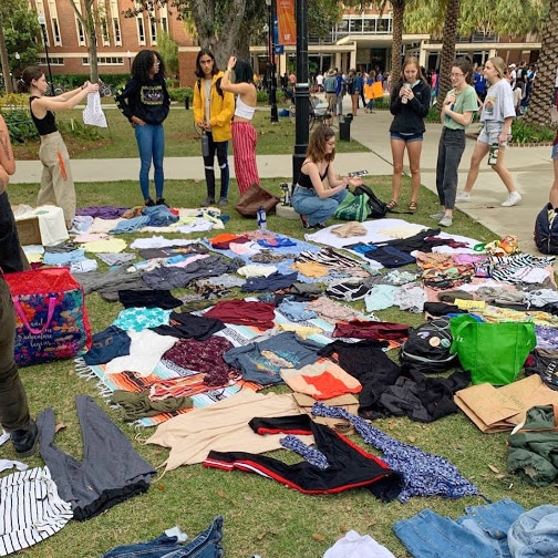 WGG clothing swap in the plaza